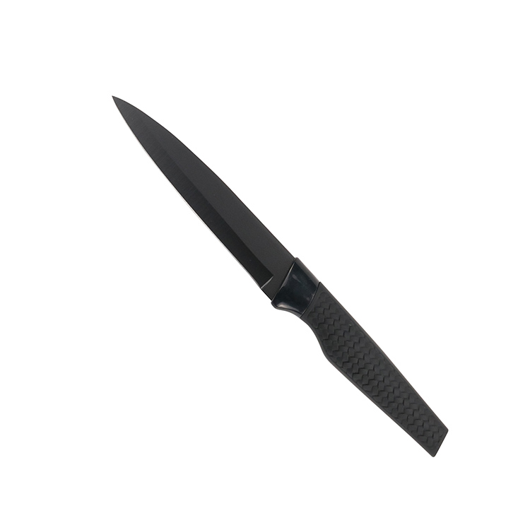 Juego avanzado de cuchillo de cocina de 5 piezas, mango de plástico pp, cuchilla de acero inoxidable no pegajosa, juego de cuchillo de chef 