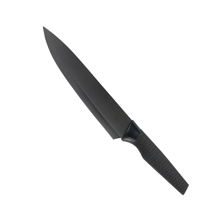 Juego avanzado de cuchillo de cocina de 5 piezas, mango de plástico pp, cuchilla de acero inoxidable no pegajosa, juego de cuchillo de chef 