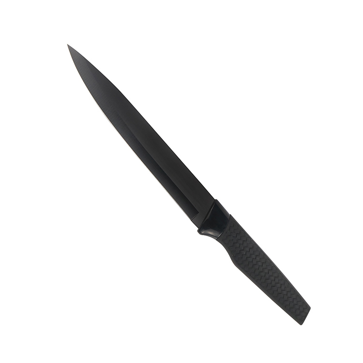 Juego avanzado de cuchillo de cocina de 5 piezas, mango de plástico pp, cuchilla de acero inoxidable no pegajosa, juego de cuchillo de chef 