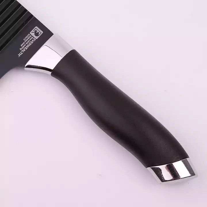 Juego de 7 piezas de cuchillo de cocina antiadherente estampado, con tijeras 