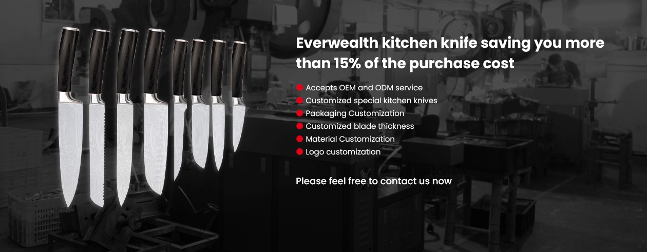 Fabricación de conjuntos de cuchillos de cocina everwelth 